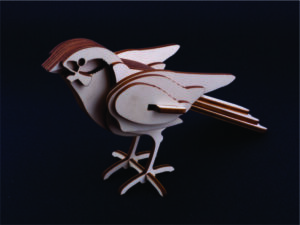 Vrabček 3D sestavljanka